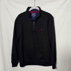 Izod Men's Black Zip-Up Sweater